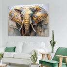 Tableau Éléphant Doré Tableau Éléphant