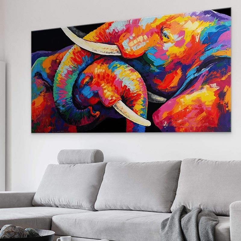 Tableau Eléphant L'amour - Montableaudeco