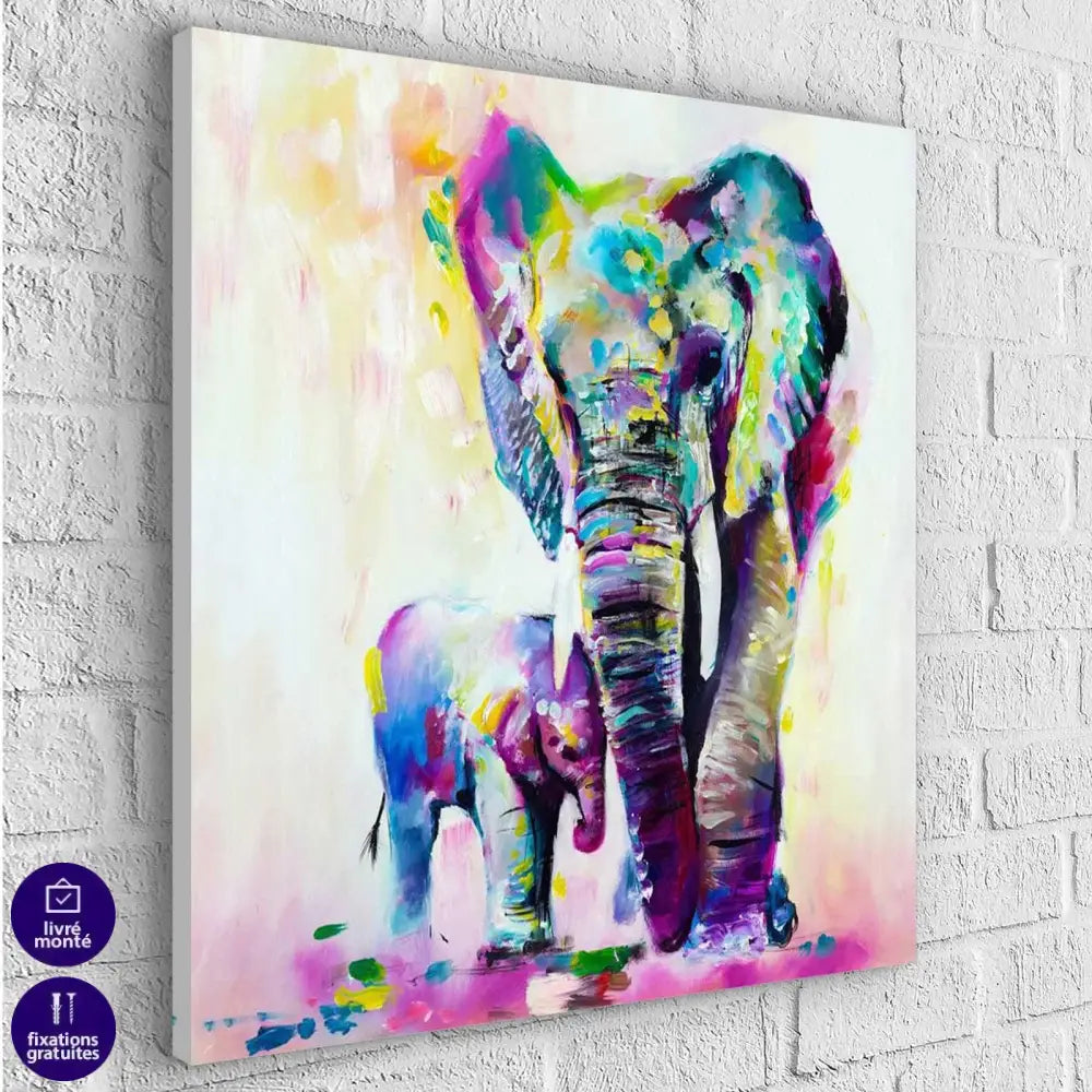 Tableau Eléphant L'Aquarelle - Montableaudeco