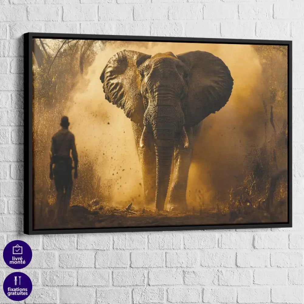 Tableau Éléphant L'Épreuve Sauvage
