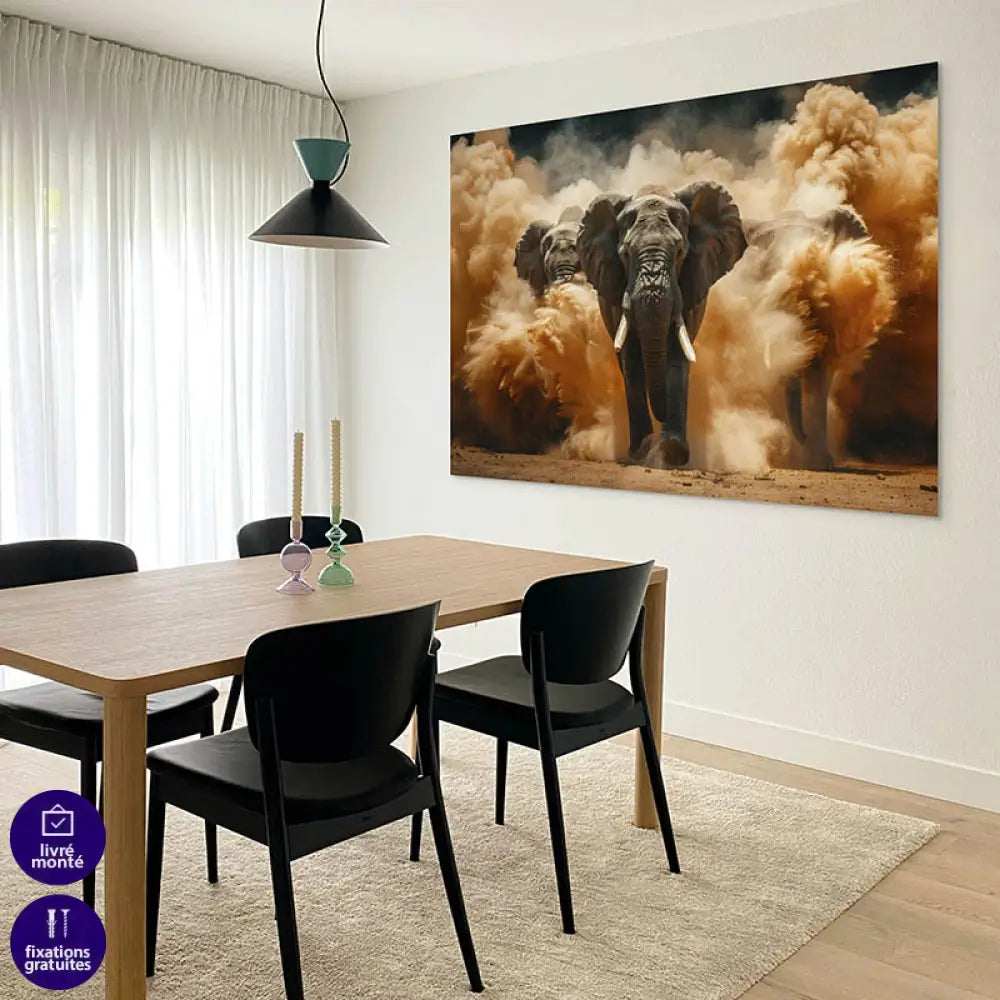 Tableau Éléphant Puissance Majestueuse