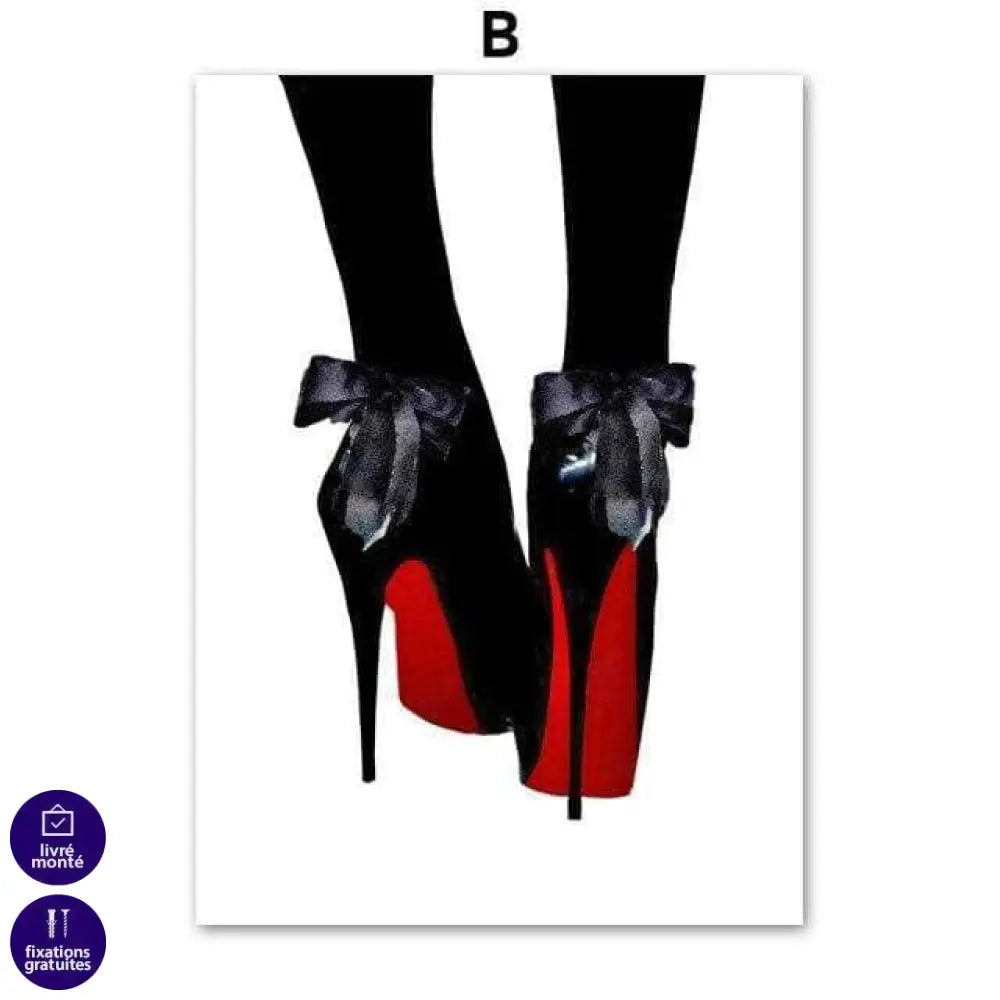 Tableau Fashion Tendance Rouge 8 Pièces - Montableaudeco