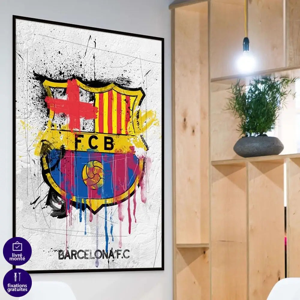 Tableau FC BARCELONE Graffiti - Montableaudeco