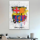 Tableau FC BARCELONE Graffiti - Montableaudeco