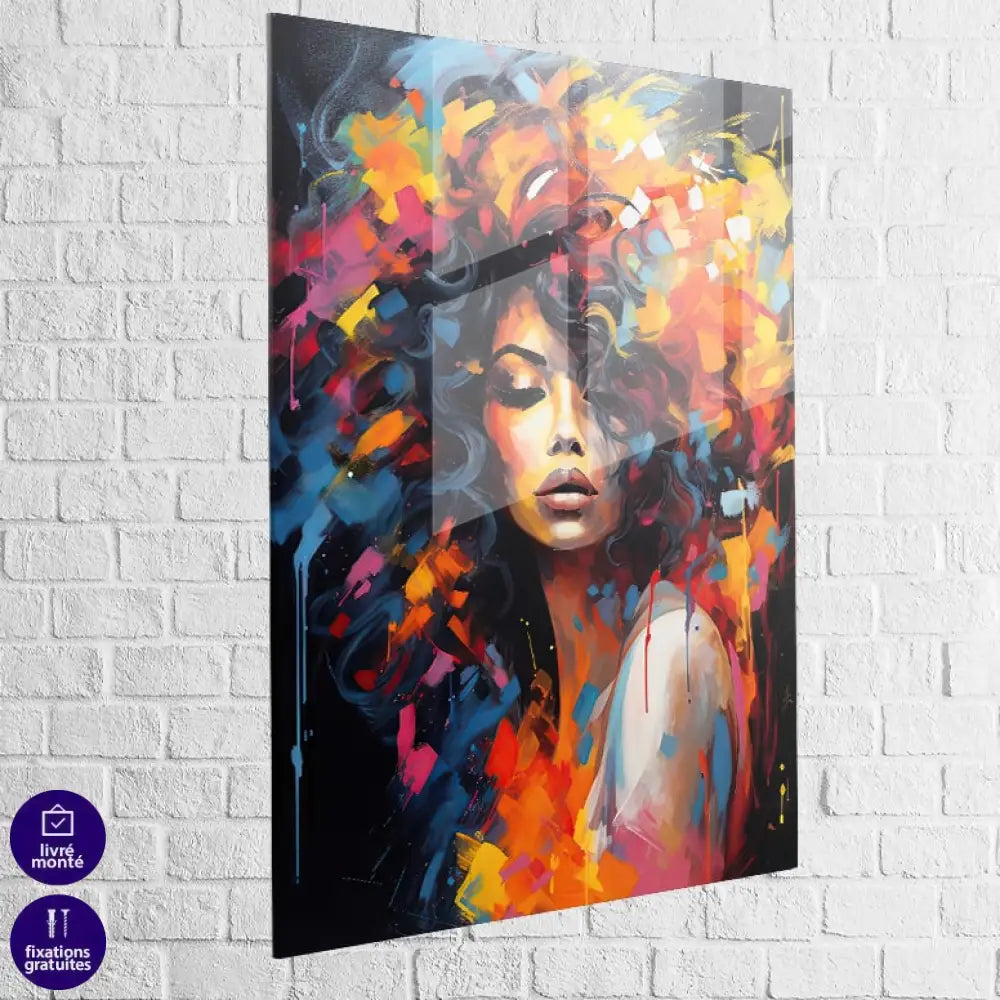 Tableau Femme Black Woman 40x60cm / Plexiglas Tableau Femme