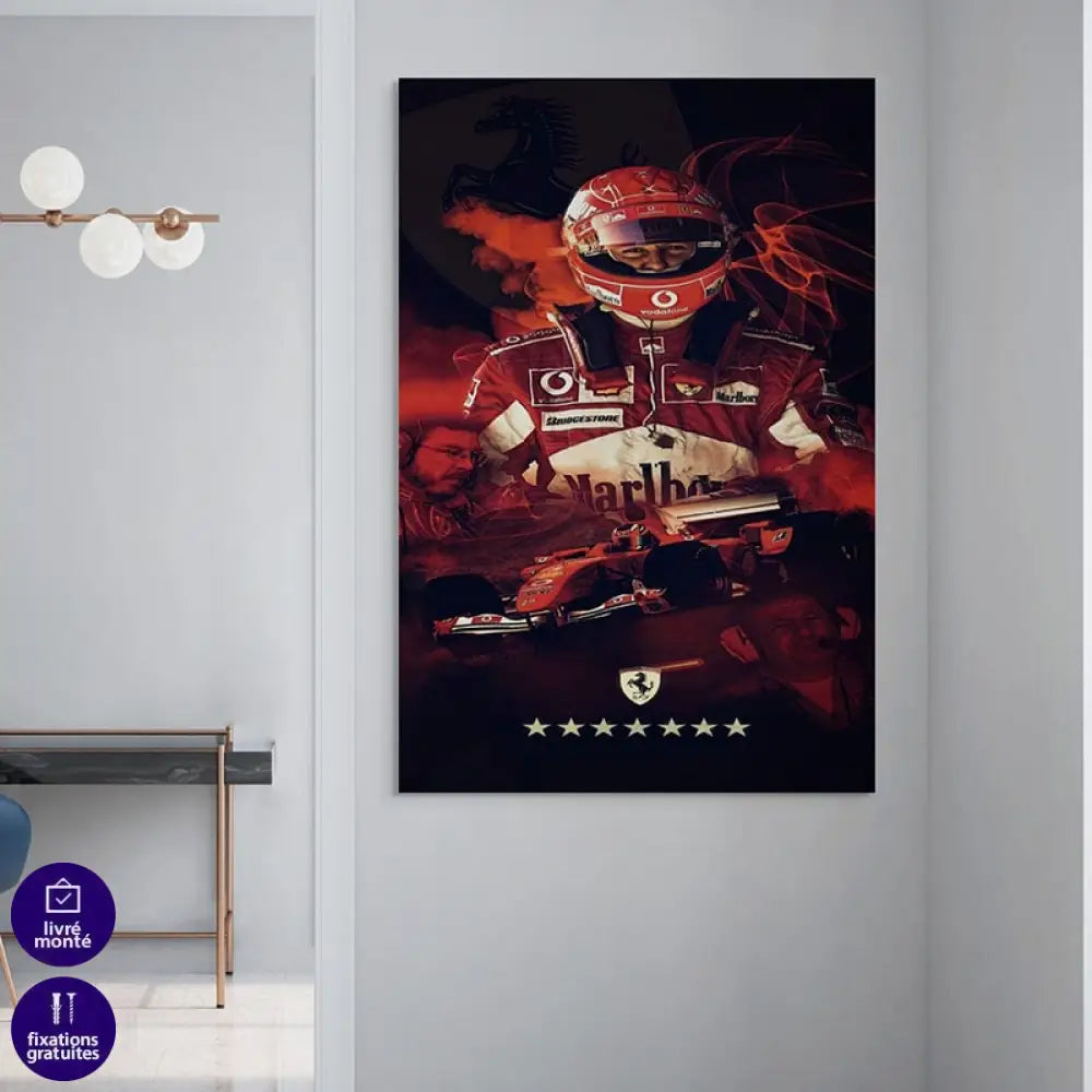 Tableau Ferrari et Schumacher  Symbiose de Vitesse 2