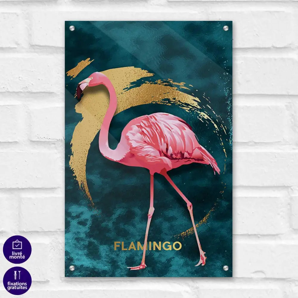 Tableau Flamant Rose Ensemble 3 Pièces - Montableaudeco