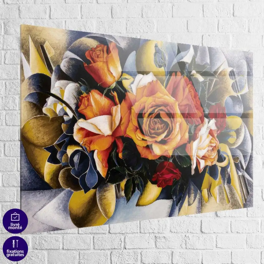 Tableau Fleur Carnaval de Roses 40x60cm / Plexiglas Tableau Fleur