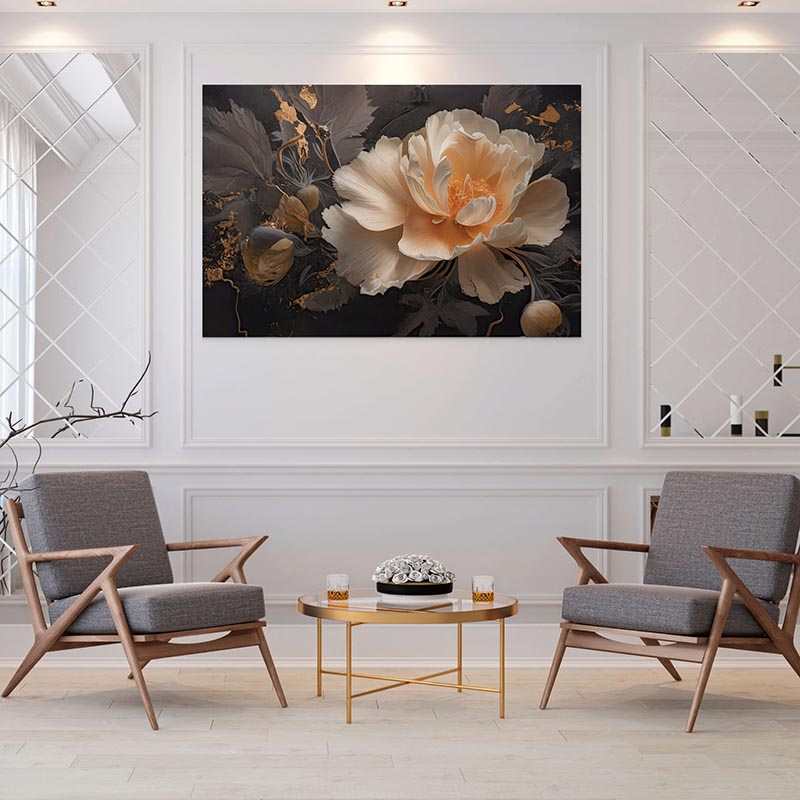 Tableau Fleur | Renaissance Dorée | Offre De Bienvenue -20% b