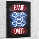 Tableau Gaming Game Over Néon b