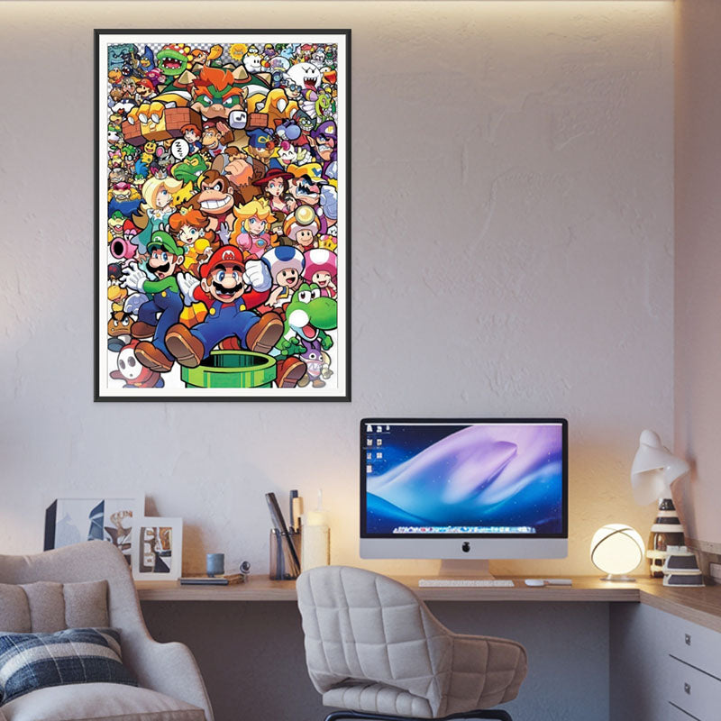 Tableau Gaming La Grande Famille de Mario c