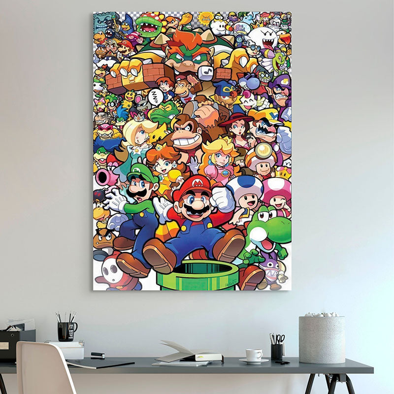 Tableau Gaming La Grande Famille de Mario