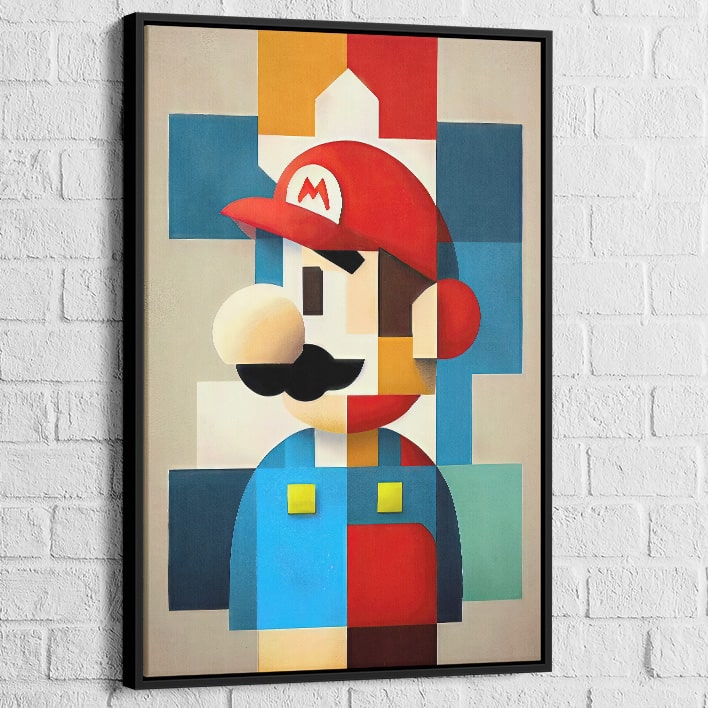 Tableau Gaming Mario Mondrian Style 3