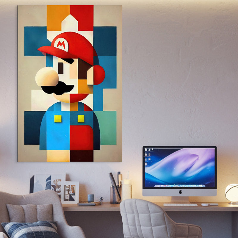 Tableau Gaming Mario Mondrian Style 7