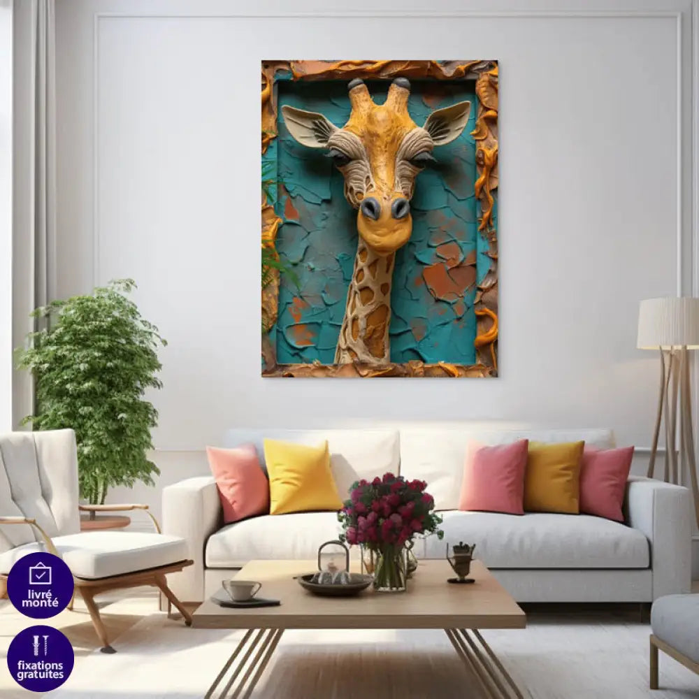 Tableau Girafe 3D Tableau Animaux