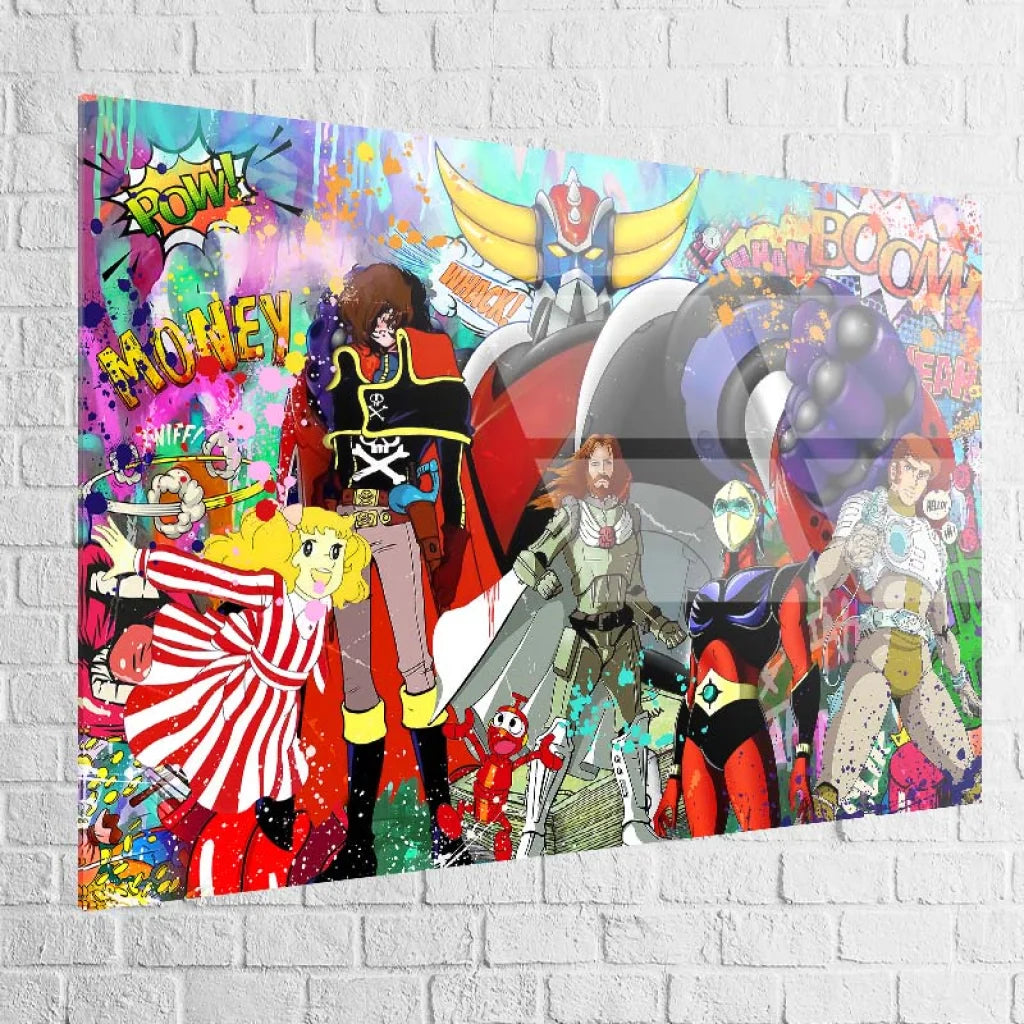 Tableau Goldorak et les amis 40x60cm / Plexiglas Tableau Animation