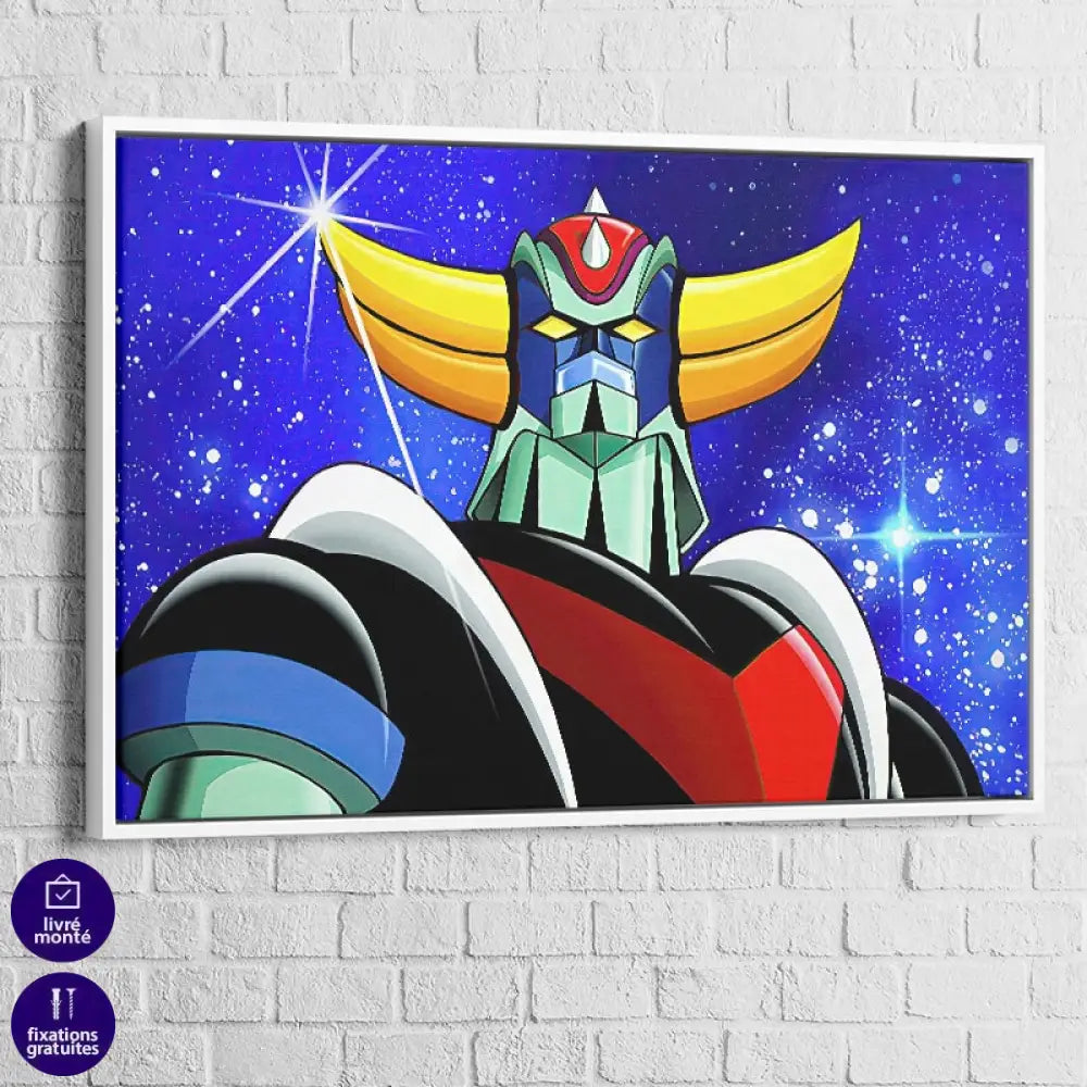 Tableau Goldorak Original 40x60cm / Cadre Blanc Tableau Goldorak