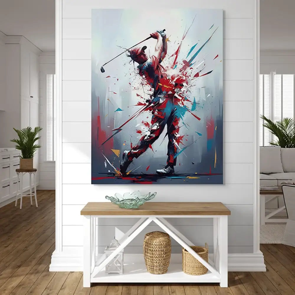 Tableau golf – finish de swing dynamique, qualité galerie