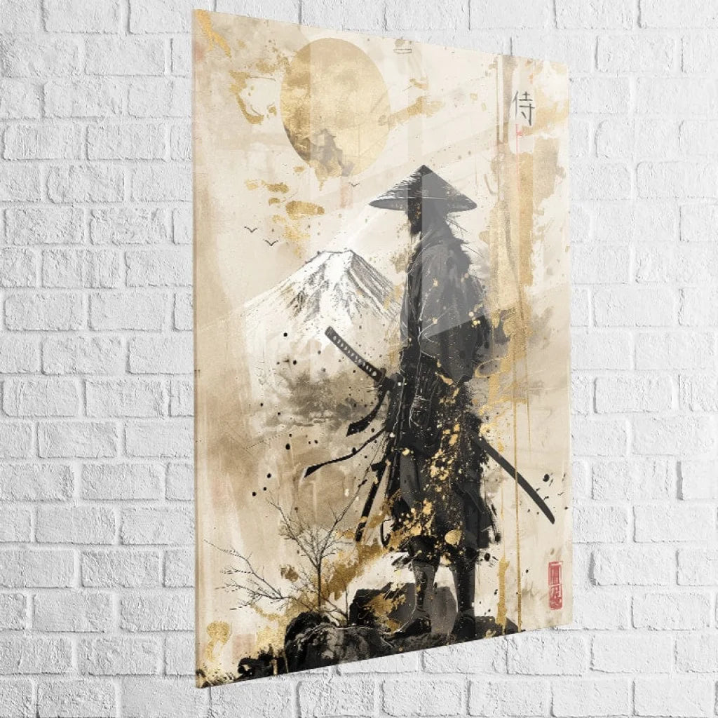 Tableau Le Dernier Samouraï en finition plexiglas – art mural japonais contemporain
