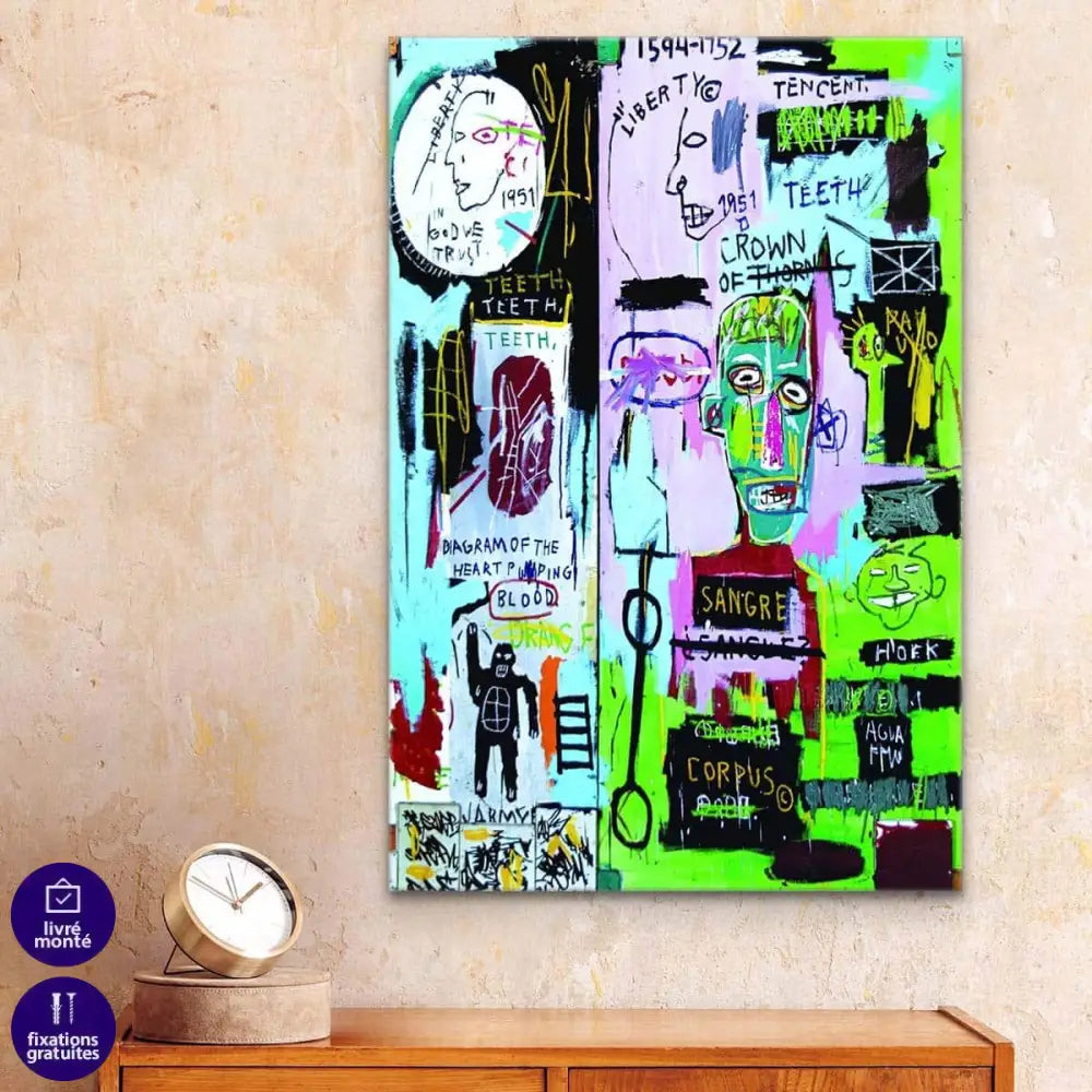 Tableau Jean Michel Basquiat In Italia - Montableaudeco