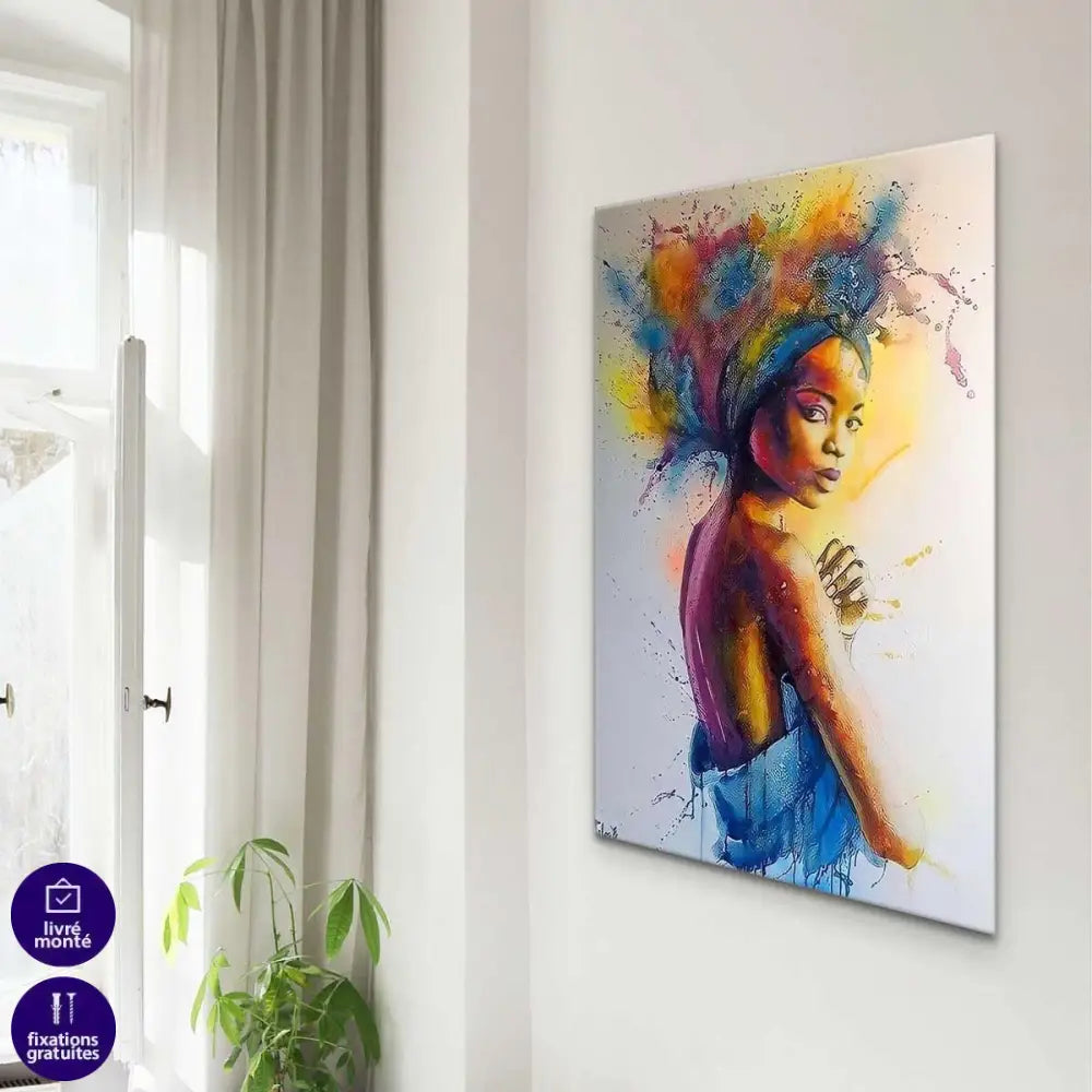 Tableau Jolie Femme Africaine - Montableaudeco