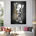 Affiche Kaws Bitcoin, look street art moderne