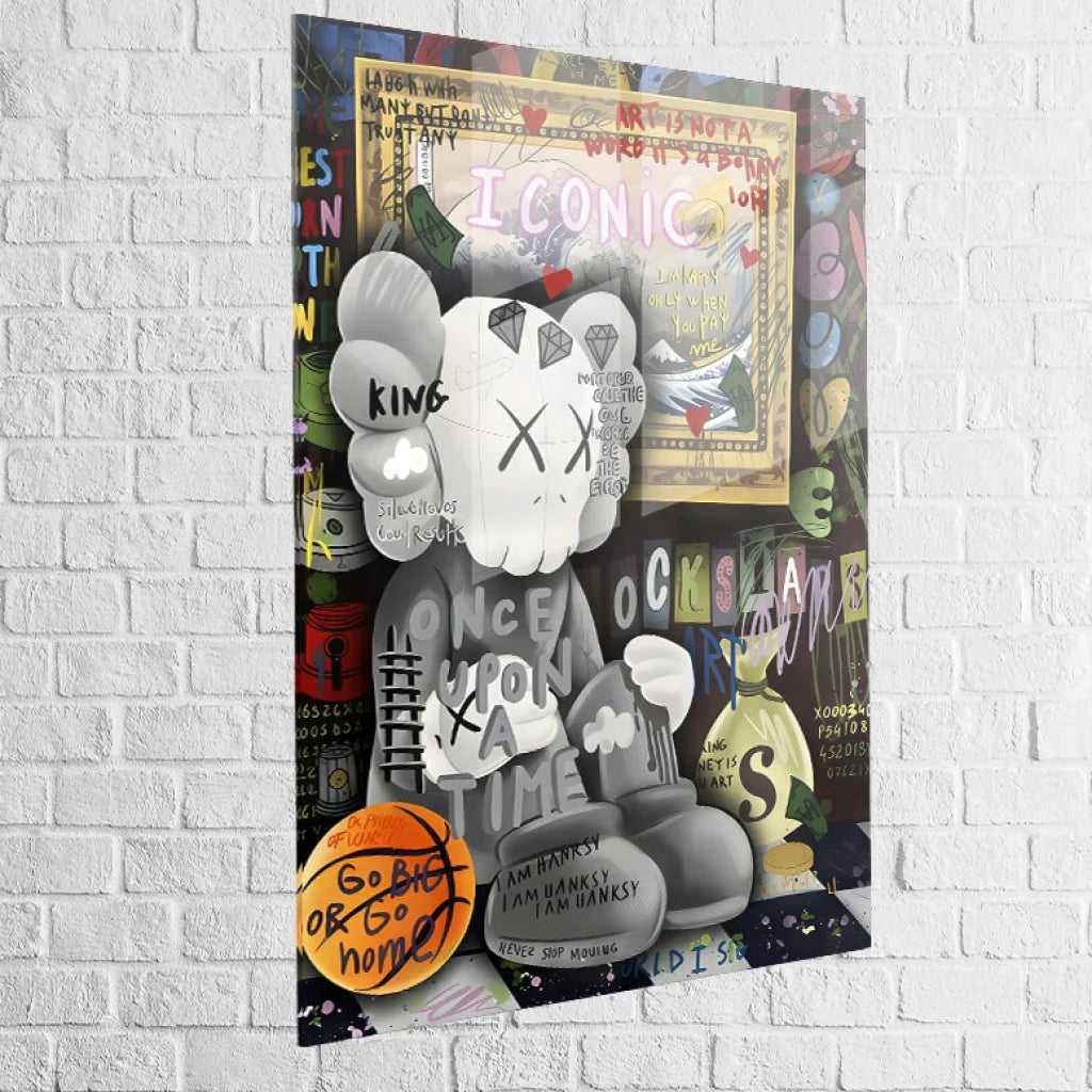 Tableau Kaws – Iconic Graffiti en plexiglas, brillance moderne et profondeur
