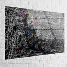 tableau kaws le dormeur de craie en plexiglas