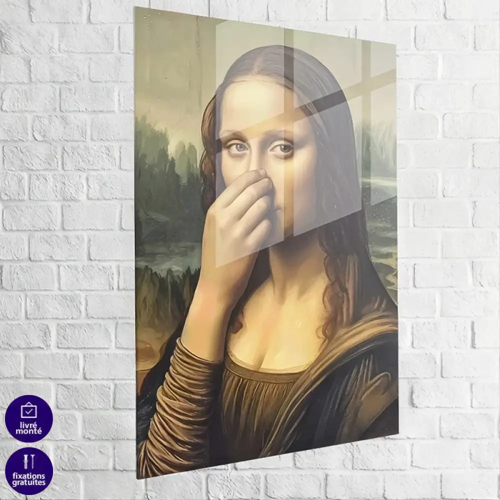 Tableau parodique La Joconde pour WC design

