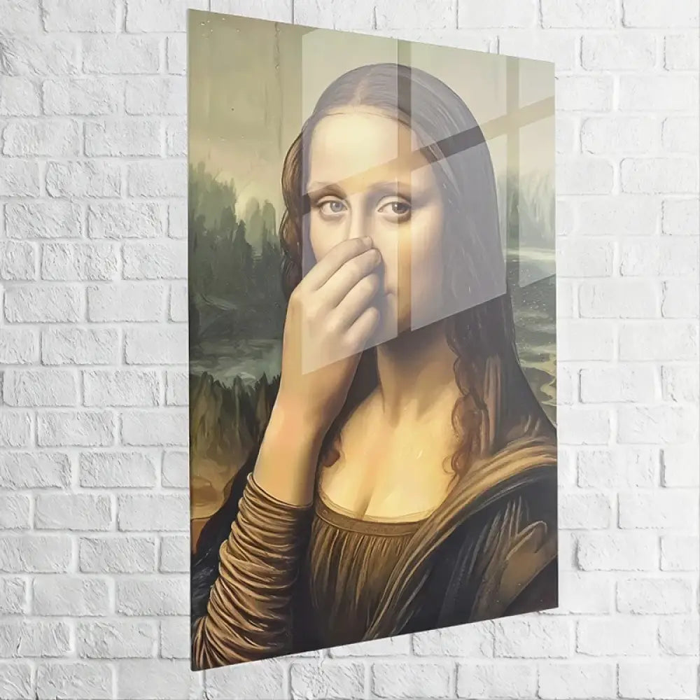 Tableau parodique La Joconde pour WC design

