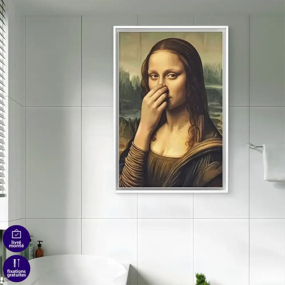 Décoration murale originale style art détourné Joconde

