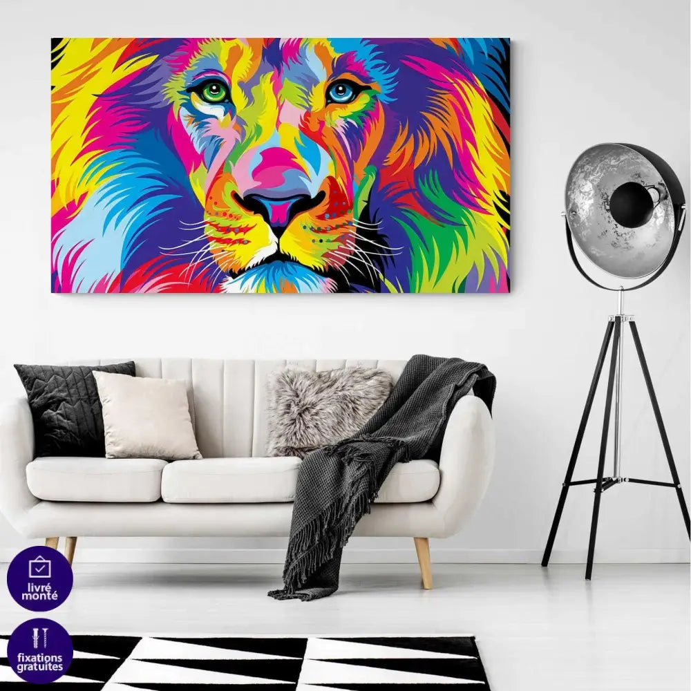 Tableau Lion Pop Art Portrait - Montableaudeco