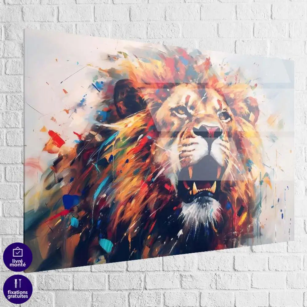 Tableau Lion Rugir - Montableaudeco