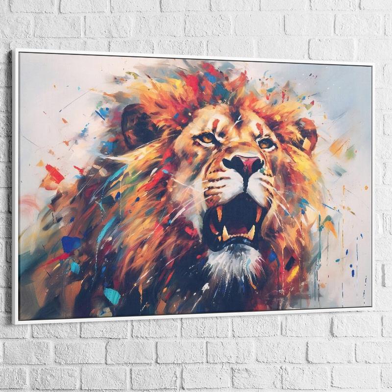 Tableau Lion Rugir - Montableaudeco