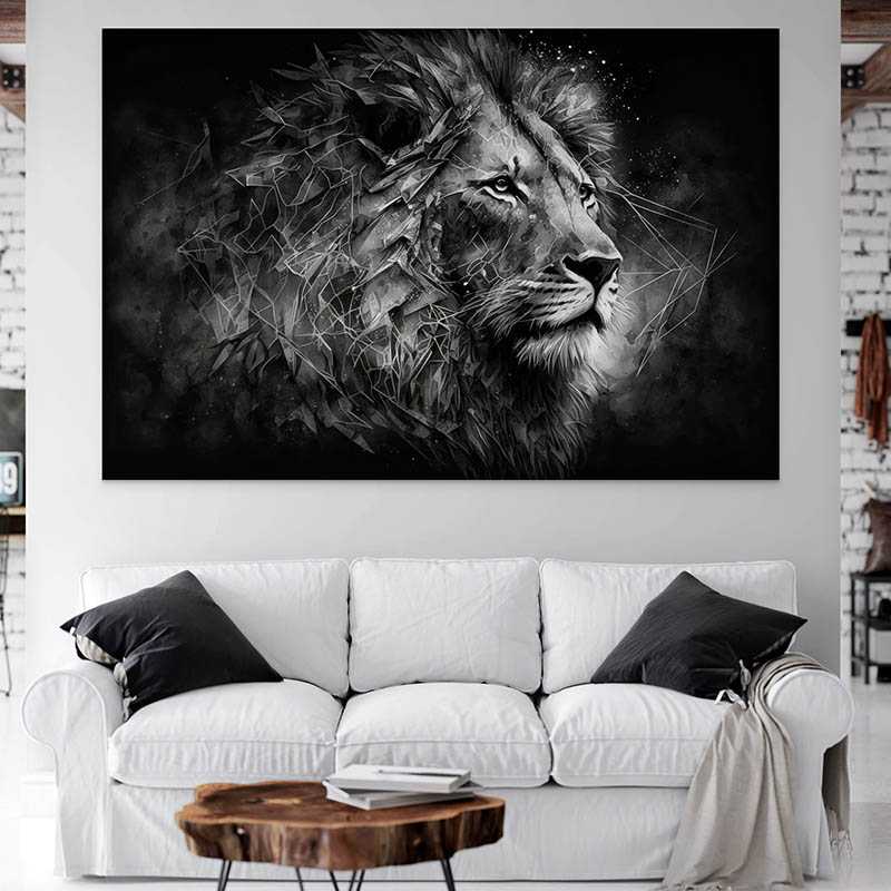 Tableau Lion | Silhouette Royale | Profitez des Promos -20% a