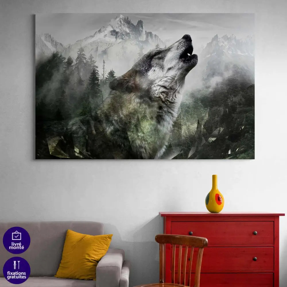 Tableau Loup de Montagne - Montableaudeco