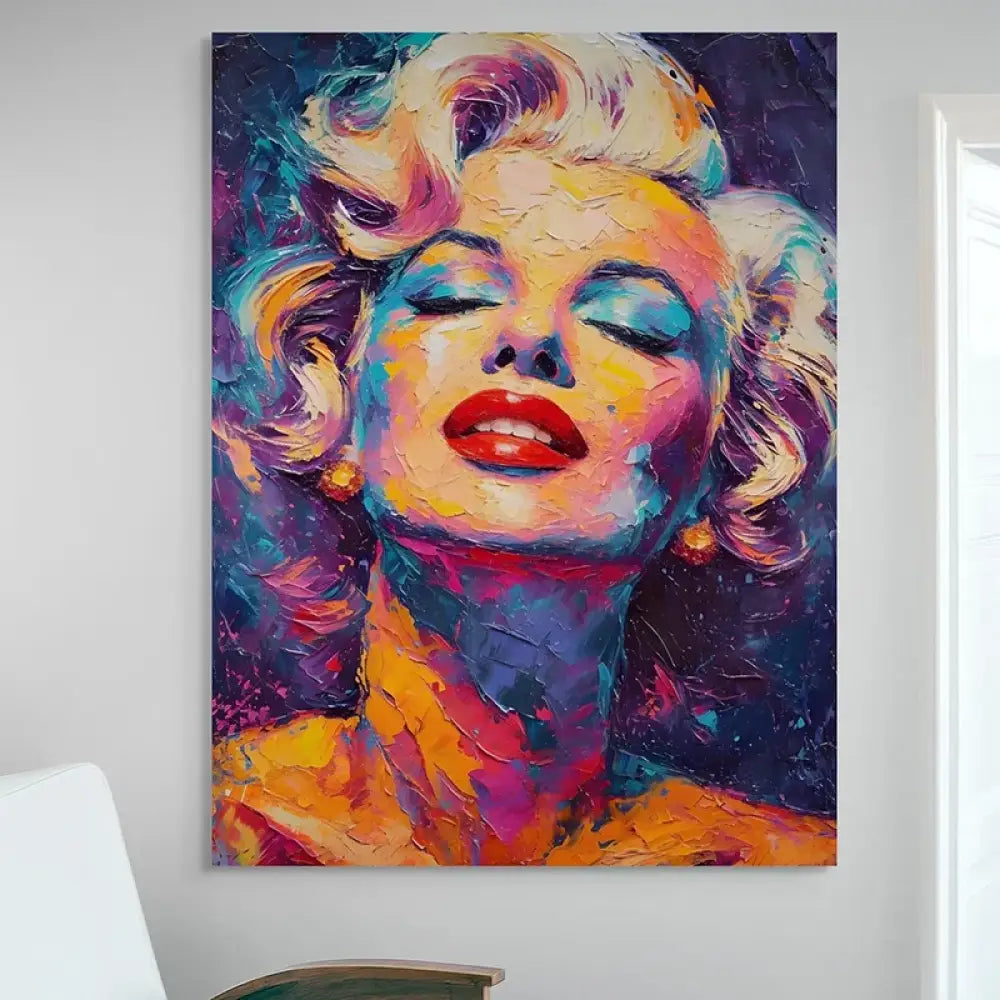 tableau coloré visage féminin emblématique

