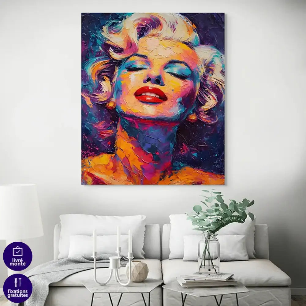 décoration murale Marilyn Monroe multicolore

