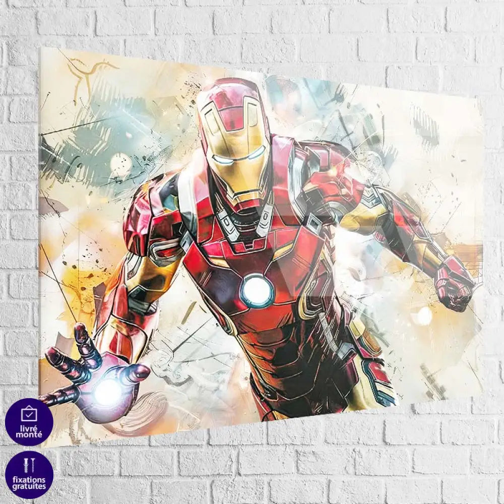 Tableau Marvel Iron Le Chevalier Moderne 40x60cm / Plexiglas Tableau Marvel