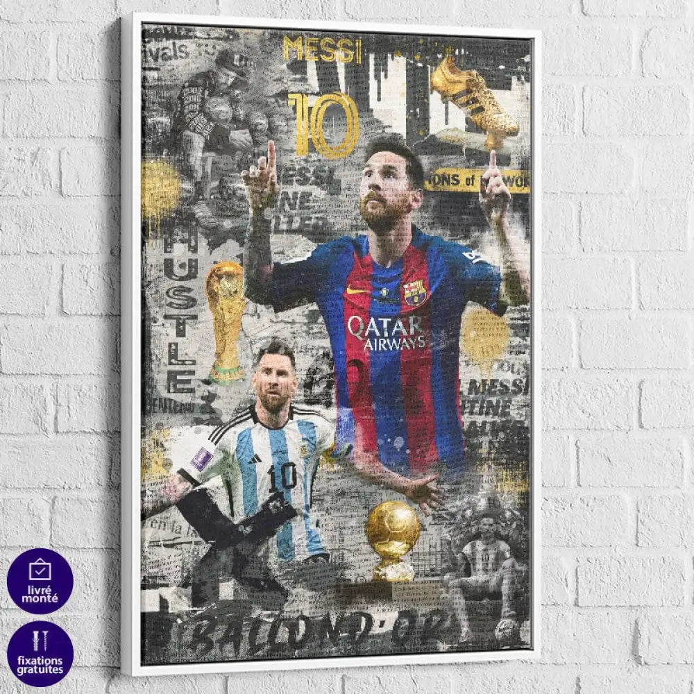 Tableau Messi Le Ballon D'or 4