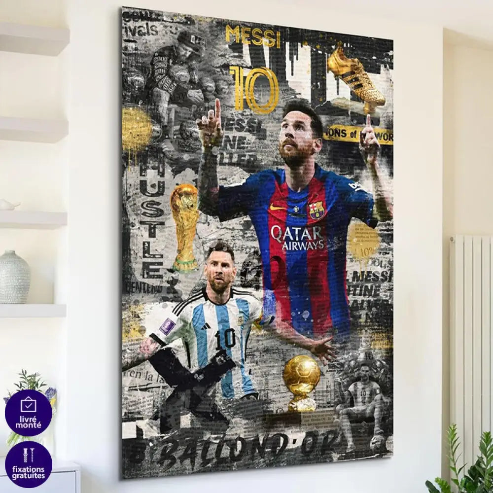 Tableau Messi Le Ballon D'or 2