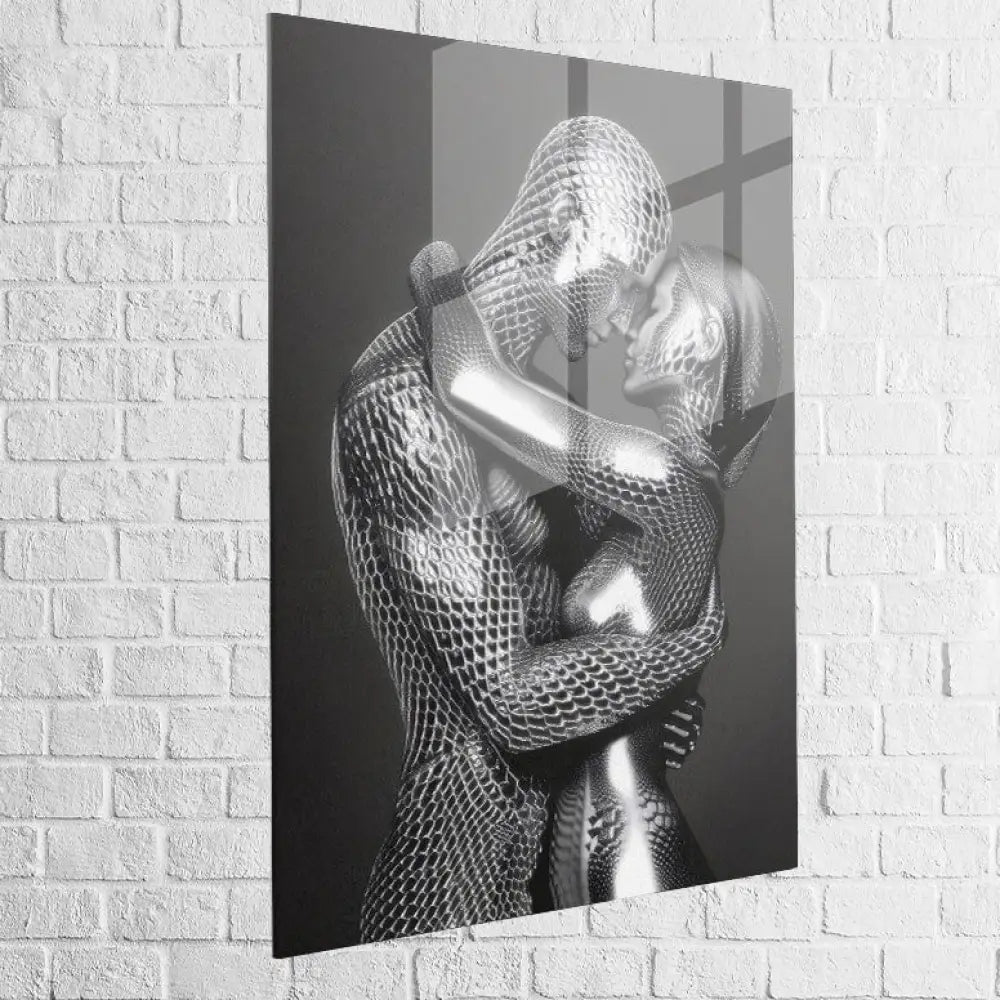 Tableau Moderne Amour Surréaliste 40x60cm / Plexiglas Tableau Femme