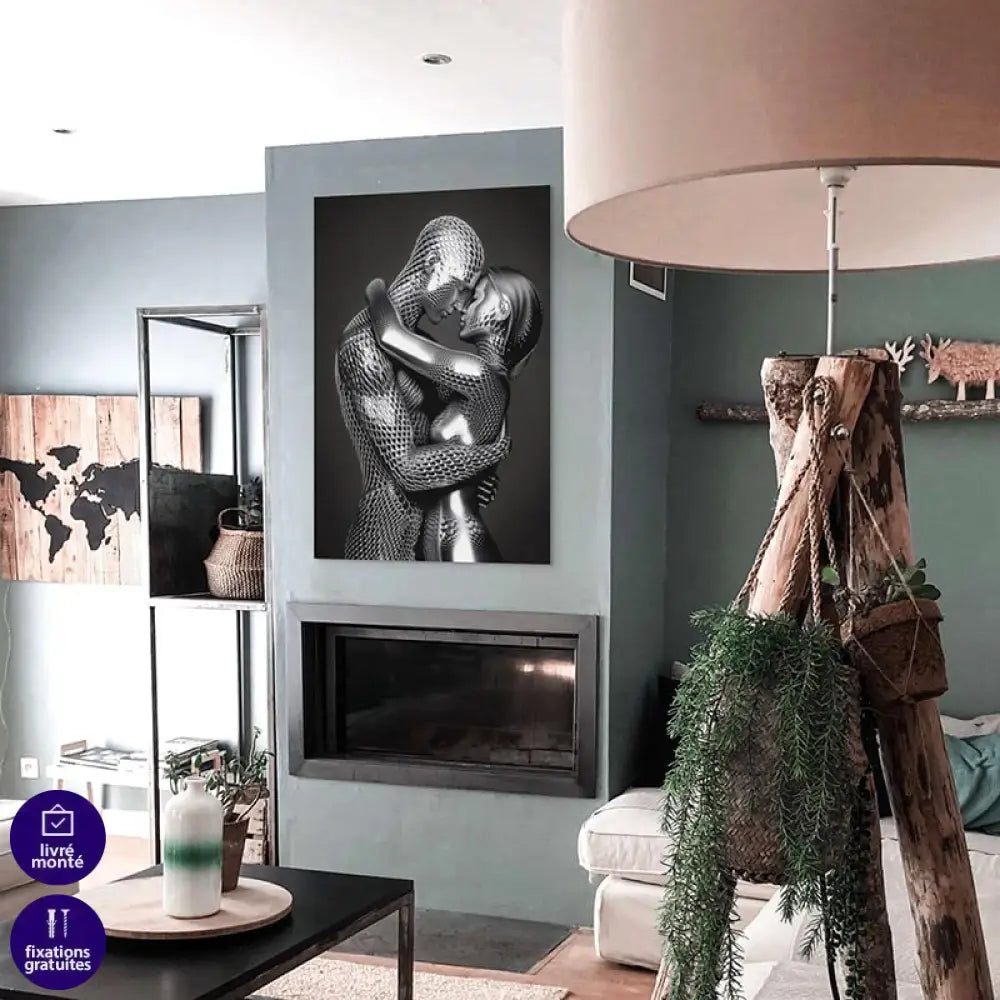 Tableau Moderne Amour Surréaliste Tableau Femme