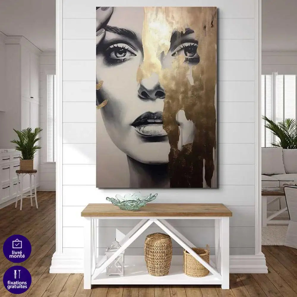 Tableau Moderne Aura de Glamour 40x60cm / Toile tendue sur châssis Tableau moderne