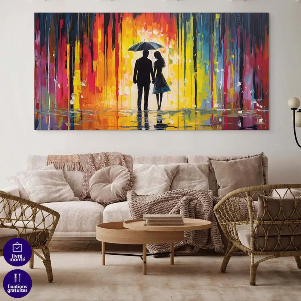 Tableau Moderne Évasion Romantique 40x80cm / Toile tendue sur châssis Tableau Moderne