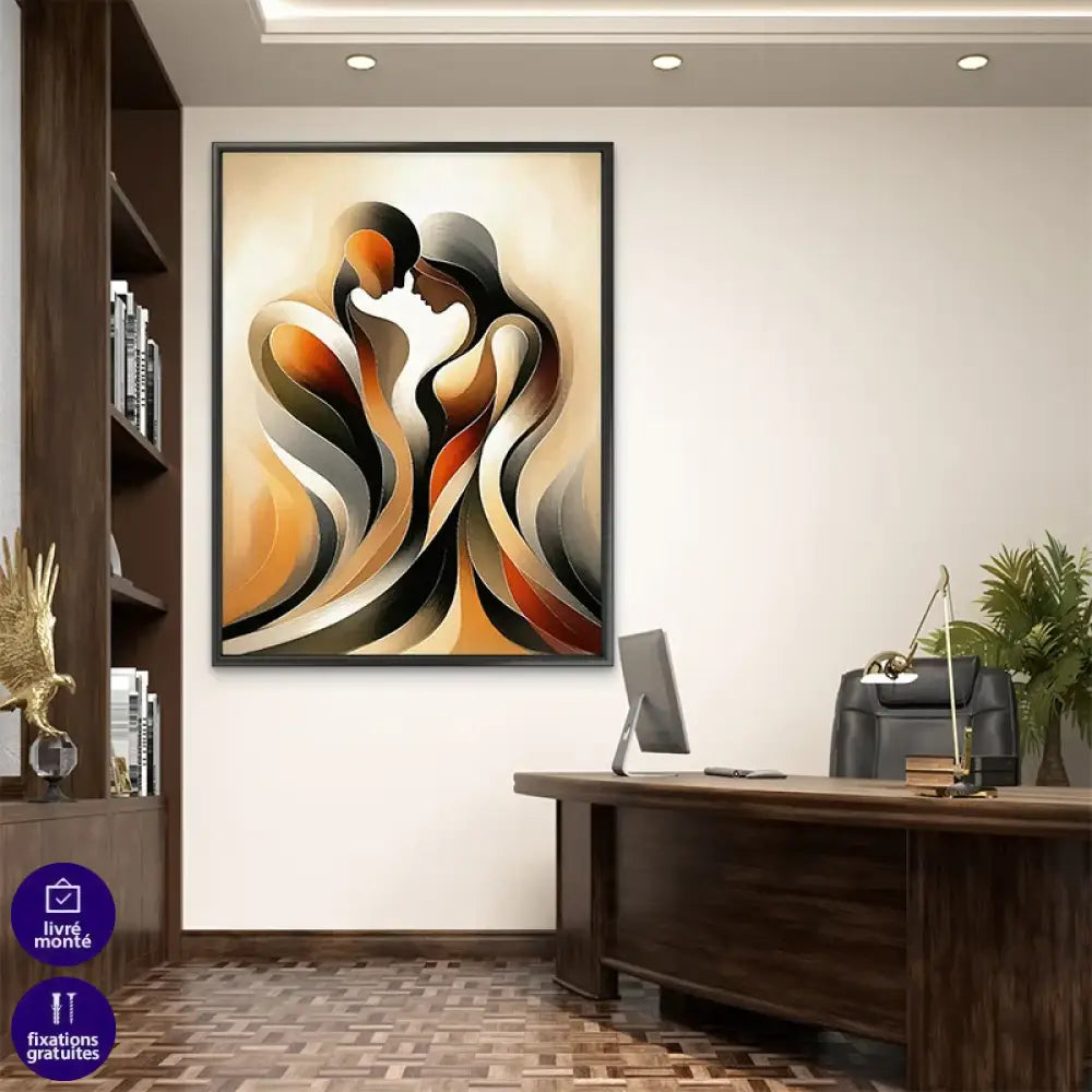 Art mural Harmonie Sensuelle - décoration intérieure élégante et raffinée

