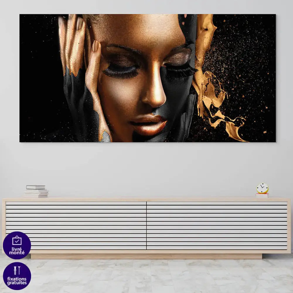 Tableau Moderne La Femme en Or 3