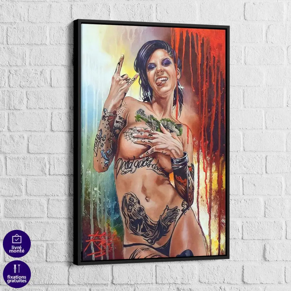 Tableau Moderne La Femme Tatoo Sexy - Montableaudeco