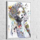 Tableau Femme et des fleurs