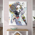 Tableau Moderne Femme Fleurs